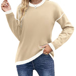 Nadorine Sweaters for Women Fall Outfits Long Sleeve Knit Pullover Tops