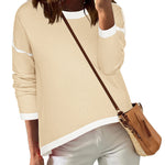 Nadorine Sweaters for Women Fall Outfits Long Sleeve Knit Pullover Tops