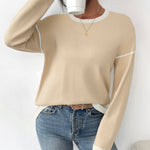 Nadorine Sweaters for Women Fall Outfits Long Sleeve Knit Pullover Tops