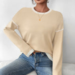Nadorine Sweaters for Women Fall Outfits Long Sleeve Knit Pullover Tops