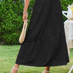 Nadorine Maxi Skirts Boho Pleated A-Line Flowy Swing Skirt