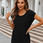 Nadorine Short Sleeve Sweater Knit Going Out Sweater Tops