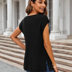 Nadorine Short Sleeve Sweater Knit Going Out Sweater Tops