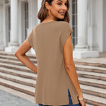 Nadorine Short Sleeve Sweater Knit Going Out Sweater Tops