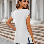 Nadorine Short Sleeve Sweater Knit Going Out Sweater Tops