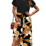 Zeagoo Womens Midi Dress Short Sleeve Dress with Pockets
