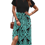 Zeagoo Womens Midi Dress Short Sleeve Dress with Pockets