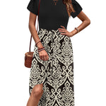 Zeagoo Womens Midi Dress Short Sleeve Dress with Pockets