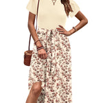 Zeagoo Womens Midi Dress Short Sleeve Dress with Pockets