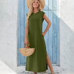 Nadorine Women Floral Maxi Dress Summer Casual Sleeveless Sundress