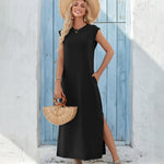 Nadorine Women Floral Maxi Dress Summer Casual Sleeveless Sundress