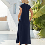 Nadorine Women Floral Maxi Dress Summer Casual Sleeveless Sundress