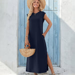 Nadorine Women Floral Maxi Dress Summer Casual Sleeveless Sundress