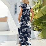 Nadorine Women Floral Maxi Dress Summer Casual Sleeveless Sundress