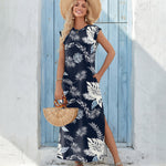 Nadorine Women Floral Maxi Dress Summer Casual Sleeveless Sundress