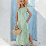 Nadorine Women Floral Maxi Dress Summer Casual Sleeveless Sundress