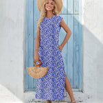 Nadorine Women Floral Maxi Dress Summer Casual Sleeveless Sundress