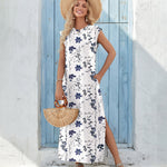 Nadorine Women Floral Maxi Dress Summer Casual Sleeveless Sundress