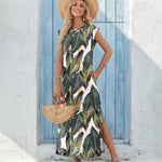 Nadorine Women Floral Maxi Dress Summer Casual Sleeveless Sundress