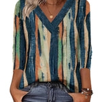 Nadorine Casual V-Neck long sleeve Basic Tee (US Only)