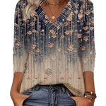 Nadorine Casual V-Neck long sleeve Basic Tee (US Only)