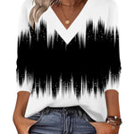 Nadorine Casual V-Neck long sleeve Basic Tee (US Only)