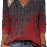 Nadorine Casual V-Neck long sleeve Basic Tee (US Only)