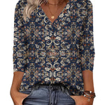 Nadorine Casual V-Neck long sleeve Basic Tee (US Only)