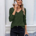 Nadorine Casual V-neck Lightweight Crochet Sweater (US Only)