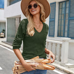 Nadorine Casual V-neck Lightweight Crochet Sweater (US Only)