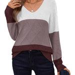 Nadorine Casual V-neck Lightweight Crochet Sweater (US Only)