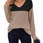 Nadorine Casual V-neck Lightweight Crochet Sweater (US Only)