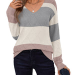 Nadorine Casual V-neck Lightweight Crochet Sweater (US Only)