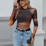 Nadorine Versatile Double Lined Fitted Mesh Sheer Top for Women Casual Work Office Loose Fit 2026 | Under $40