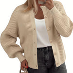 Essential Comfy Crew Neck Knit Cardigan (US Only)