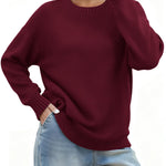Nadorine Basic Loose Fit Knit Pullover Sweater (US Only)