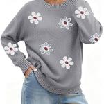 Nadorine Basic Loose Fit Knit Pullover Sweater (US Only)