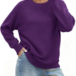 Nadorine Basic Loose Fit Knit Pullover Sweater (US Only)