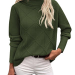 Trendy Chunky Knitted Turtleneck Sweater (US Only)