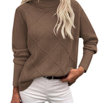 Trendy Chunky Knitted Turtleneck Sweater (US Only)