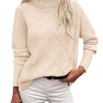 Trendy Chunky Knitted Turtleneck Sweater (US Only)