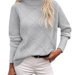Trendy Chunky Knitted Turtleneck Sweater (US Only)