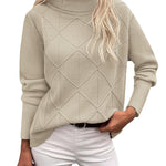 Trendy Chunky Knitted Turtleneck Sweater (US Only)