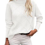 Trendy Chunky Knitted Turtleneck Sweater (US Only)