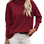 Trendy Chunky Knitted Turtleneck Sweater (US Only)