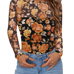 Trendy See Through Crew Neck Blouses (US Only)