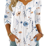 Nadorine Dressy Casual Fashion V-neck Fall Blouses for Women Casual Work Office Loose Fit 2026 | Under $40