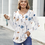 Nadorine Dressy Casual Fashion V-neck Fall Blouses for Women Casual Work Office Loose Fit 2026 | Under $40