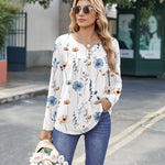 Nadorine Dressy Casual Fashion V-neck Fall Blouses for Women Casual Work Office Loose Fit 2026 | Under $40