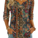 Nadorine Dressy Casual Fashion V-neck Fall Blouses for Women Casual Work Office Loose Fit 2026 | Under $40